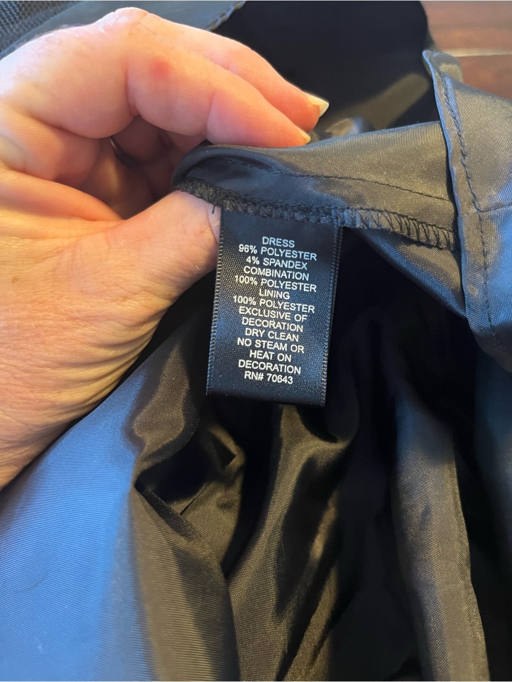 Black Satin-Trim Fit & Flare Dress by Jessica Howard semi-formal - Picture 7 of 7
